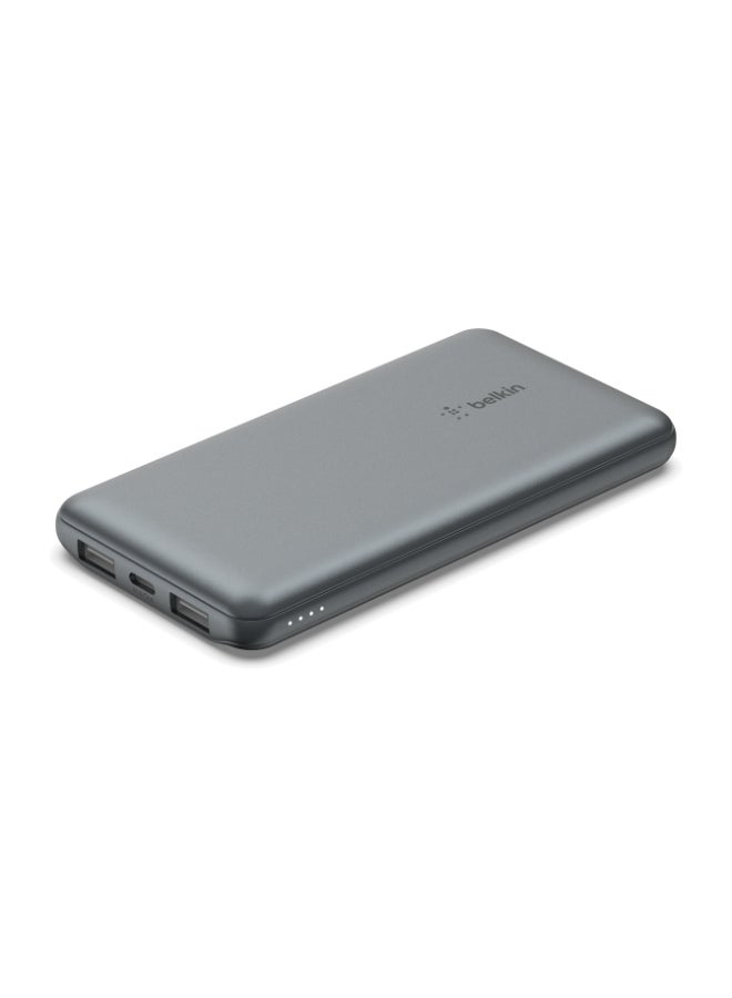 بيلكين - بنك طاقة BoostCharge 3 منافذ 10K مع USB-C 15 وات، USB-A مزدوج، كابل USB-A إلى USB-C بطول 15 سم، مساحة - Image 1