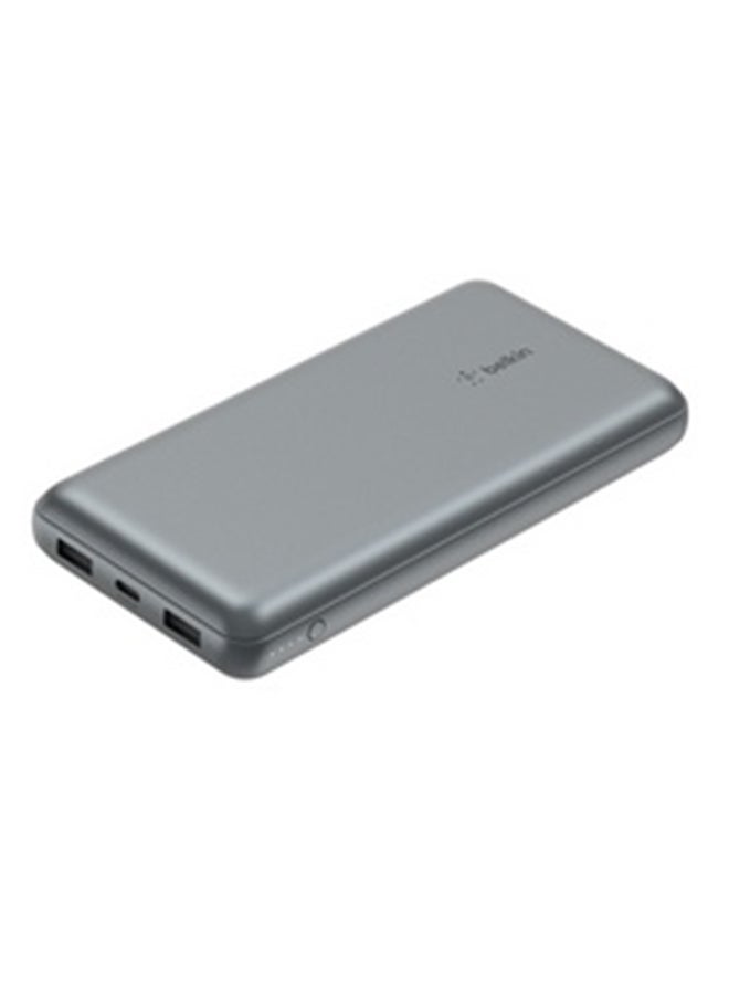 belkin 20000 mAh BoostCharge 3-Port 20K Power Bank With USB-C 15W, Dual USB-A, 15cm USB-A to USB-C Cable,for Apple iPhone 16 Or Older, Google, Samsung, Huawei - Grey - Image 2