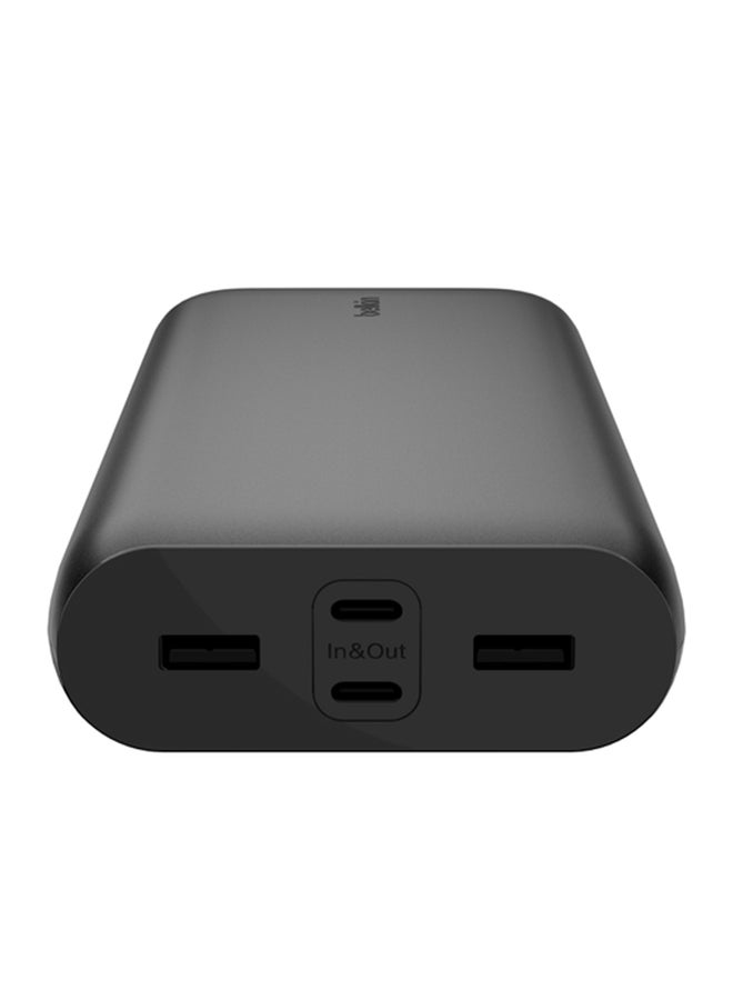 بيلكين - بنك طاقة BoostCharge 32 وات PD 4 منافذ، مدخل USB-C 20 وات بحد أقصى، مخرجان USB-C: الحد الأقصى PD 20 وات مشترك، مخرجان USB-A: الحد الأقصى 12 وات مشترك - Image 1