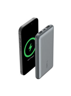 belkin 10000 mAh BoostCharge Pro Power Bank 10K - Battery Pack w/ USB-C & USB-A Ports, 15Watts Output Power, Portable Charger for iPhone 15, 14, 13, 12, iPad Pro, Galaxy S24, S24 Ultra, S24+ Space Grey  - Image 3