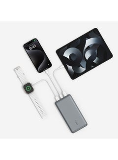 belkin 10000 mAh BoostCharge Pro Power Bank 10K - Battery Pack w/ USB-C & USB-A Ports, 15Watts Output Power, Portable Charger for iPhone 15, 14, 13, 12, iPad Pro, Galaxy S24, S24 Ultra, S24+ Space Grey  - Image 4