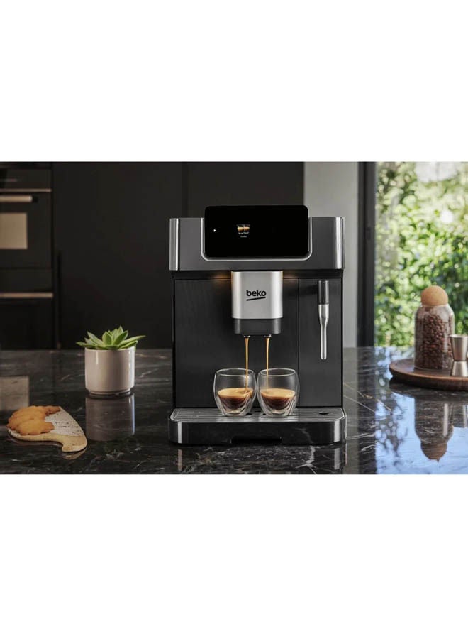 Beko - CaffeExperto Bean To Cup Coffee Machine with Steam Wand 2 Liter 2 L 1350 W CEG7302B Black - Image 1