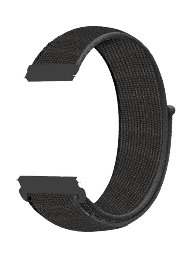 MARGOUN (for Huawei GT4 22mm) Nylon Strap,Sport Wristband Strap Adjustable Sport Stretchy Braided Solo Loop Band Coal - Image 1