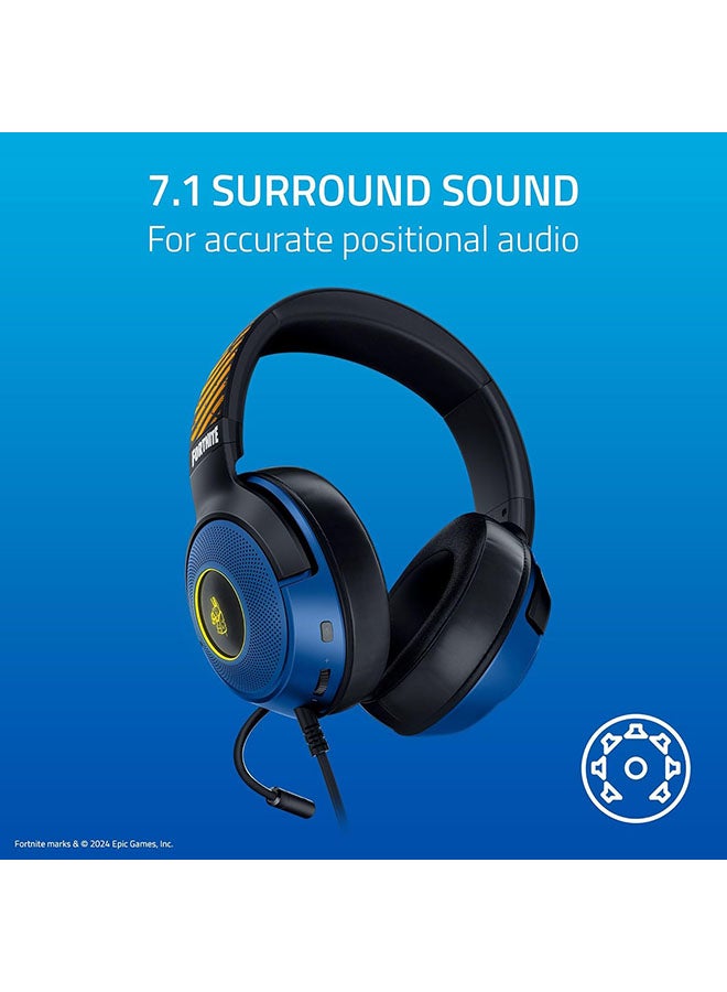 RAZER - Kraken V3 X Wired USB Gaming Headset: 285g Lightweight Build - Triforce 40mm Drivers - HyperClear Cardioid Mic - 7.1 Surround Sound - Chroma RGB Lighting - Fortnite Edition - Image 1