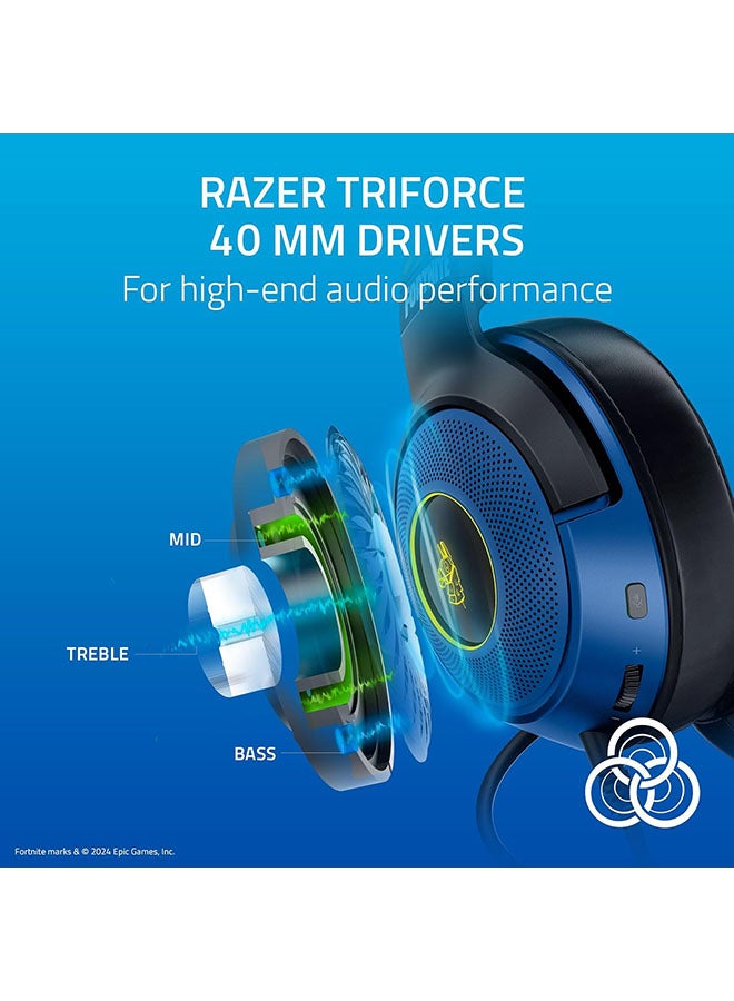 RAZER - Kraken V3 X Wired USB Gaming Headset: 285g Lightweight Build - Triforce 40mm Drivers - HyperClear Cardioid Mic - 7.1 Surround Sound - Chroma RGB Lighting - Fortnite Edition - Image 1