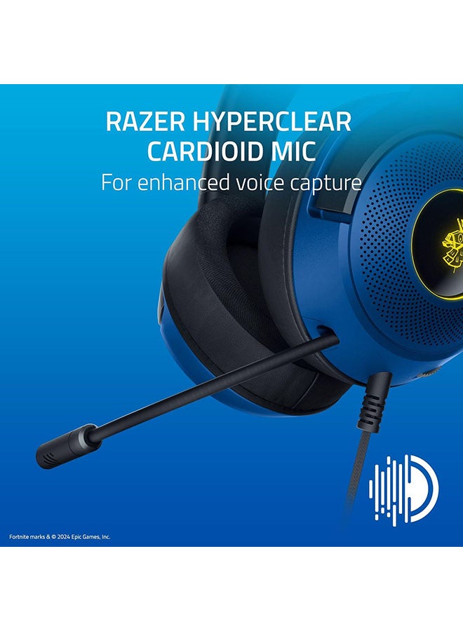 RAZER - Kraken V3 X Wired USB Gaming Headset: 285g Lightweight Build - Triforce 40mm Drivers - HyperClear Cardioid Mic - 7.1 Surround Sound - Chroma RGB Lighting - Fortnite Edition - Image 1