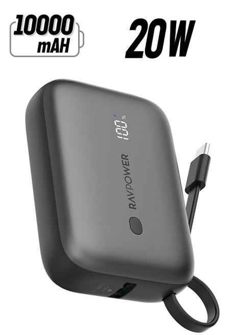 بنك الطاقة PD20W مع كابل Type-C مدمج