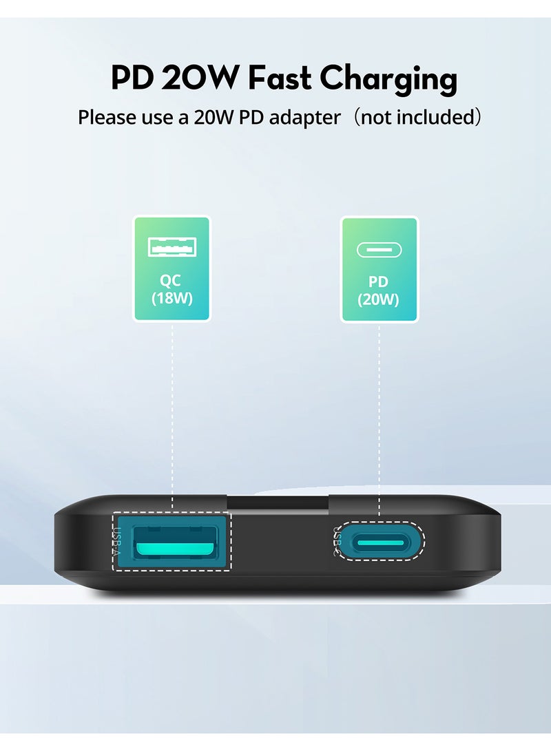 RAVPOWER 10000 mAh PD20W 2-Port Power Bank Black  - Image 3