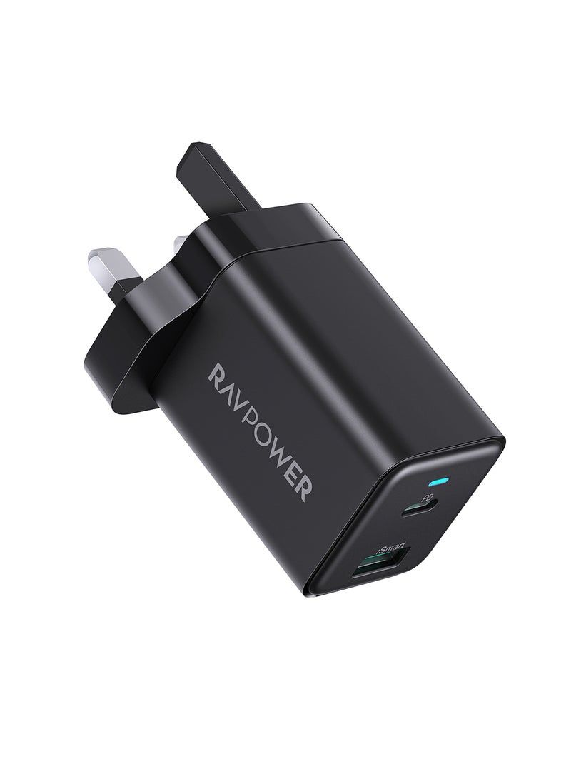 RAVPOWER RP-PC170 PD Pioneer 30W 2-Port Wall Charger Black  - Image 2