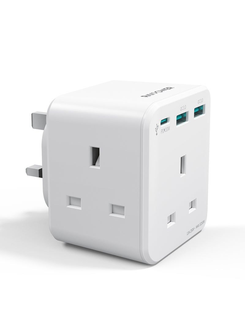 RAVPOWER RP-PC1037 PD Pioneer 20W Wall Charger Version With 3 AC Plug White - Image 1