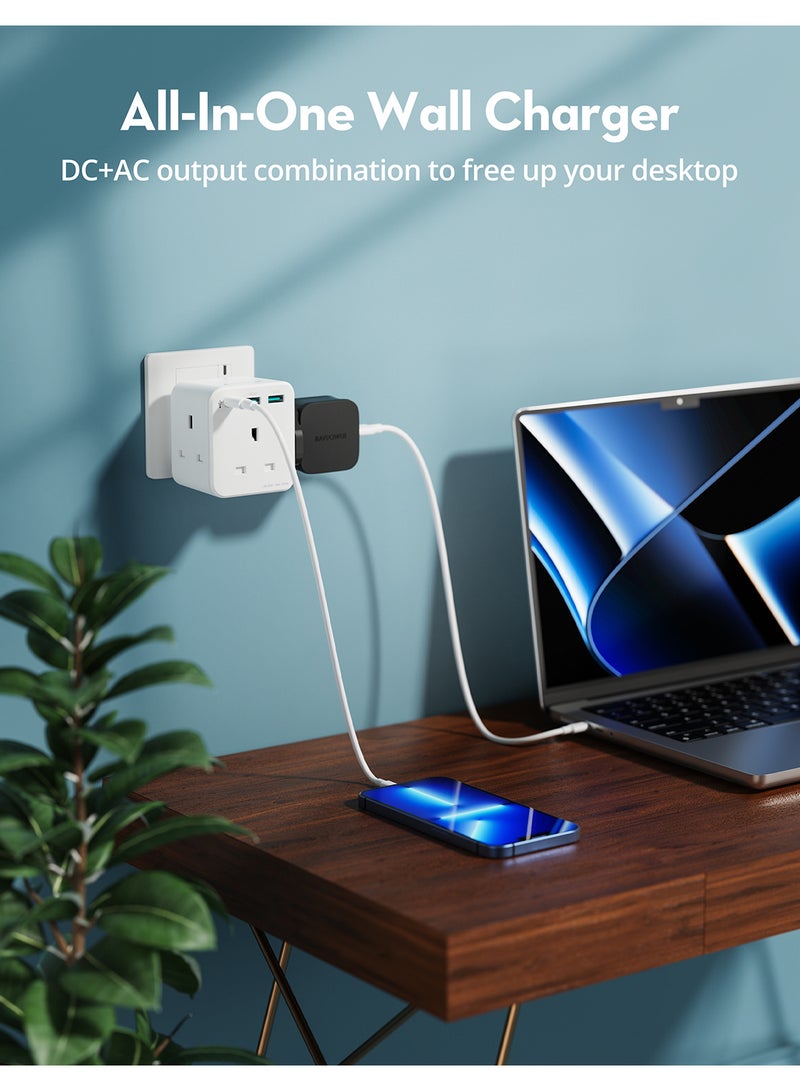 RAVPOWER RP-PC1037 PD Pioneer 20W Wall Charger Version With 3 AC Plug White - Image 3