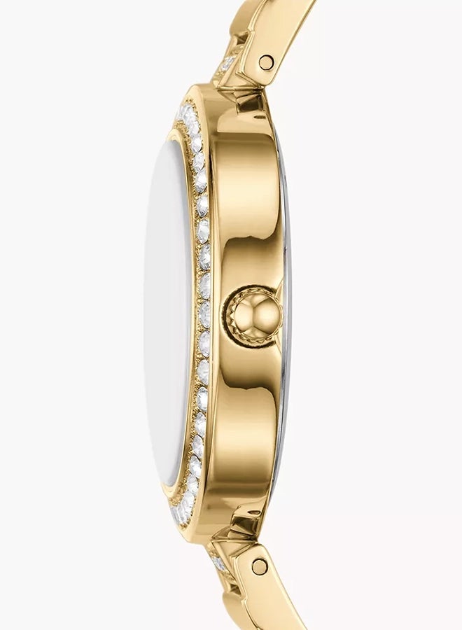 FOSSIL Women's Karli Three-Hand Gold-Tone Stainless Steel Watch and Bracelet Box Set - BQ3903SET  - Image 3