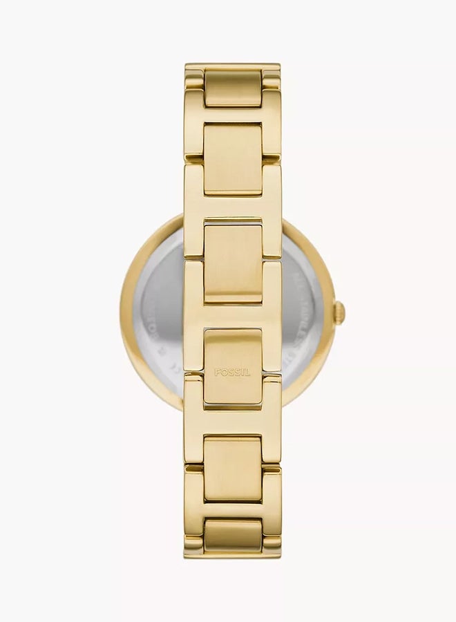 FOSSIL Women's Karli Three-Hand Gold-Tone Stainless Steel Watch and Bracelet Box Set - BQ3903SET  - Image 2