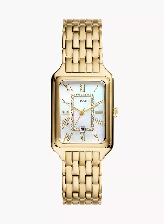 FOSSIL Women's Raquel Three-Hand Date Gold-Tone Stainless Steel Watch - ES5304 -26mm  - Image 1
