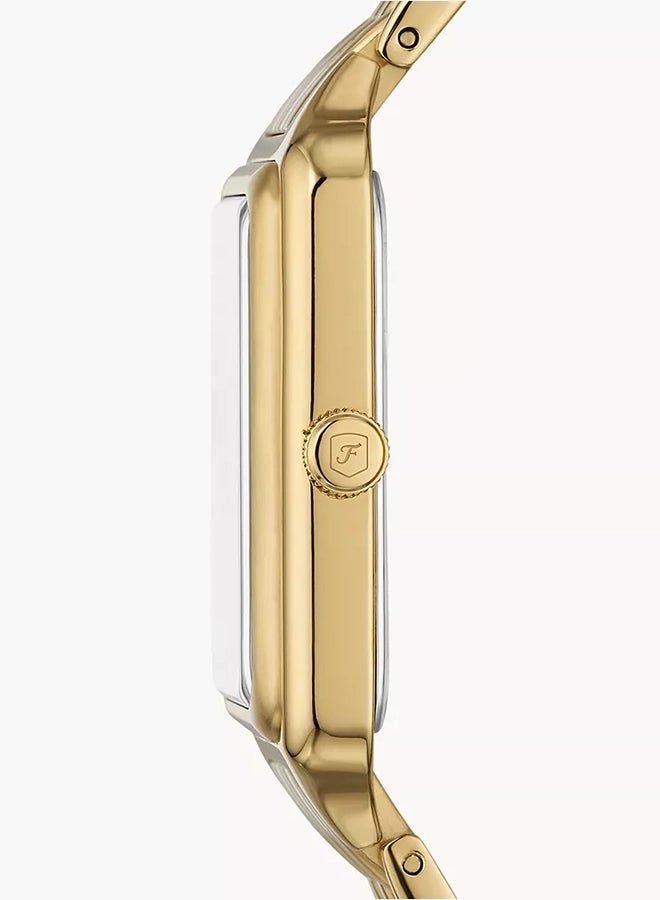 FOSSIL Women's Raquel Three-Hand Date Gold-Tone Stainless Steel Watch - ES5304 -26mm  - Image 3