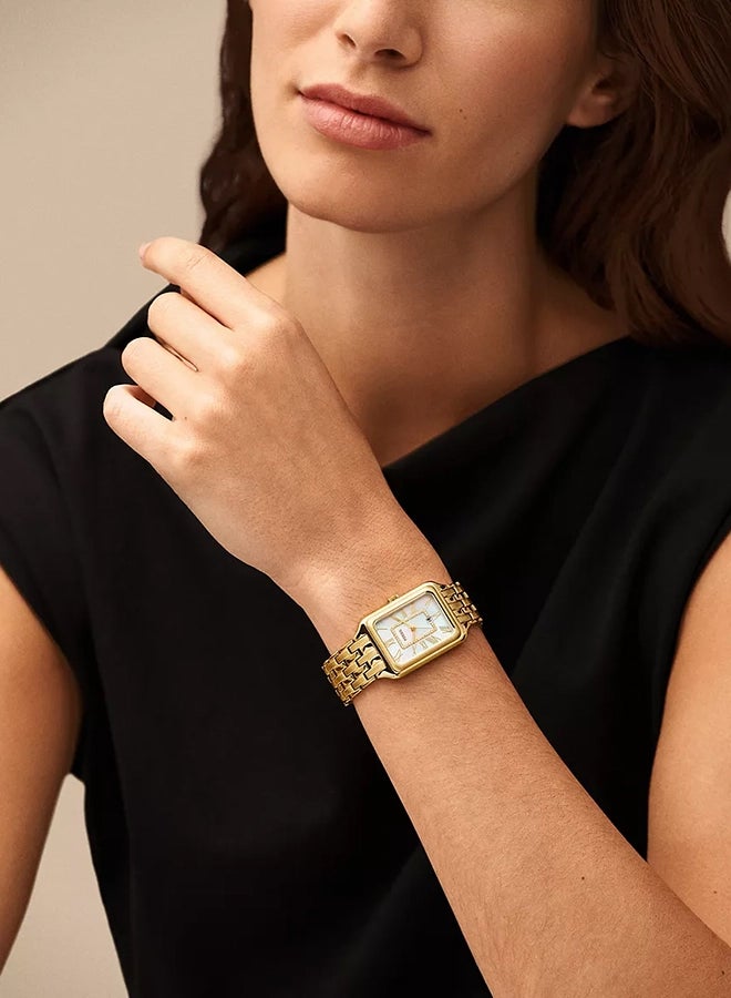 FOSSIL Women's Raquel Three-Hand Date Gold-Tone Stainless Steel Watch - ES5304 -26mm  - Image 5