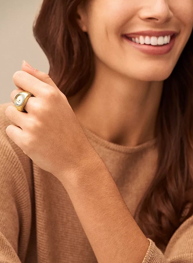 فوسيل Women's Watch Ring Two-Hand Gold-Tone Stainless Steel ES5319  - Image 4