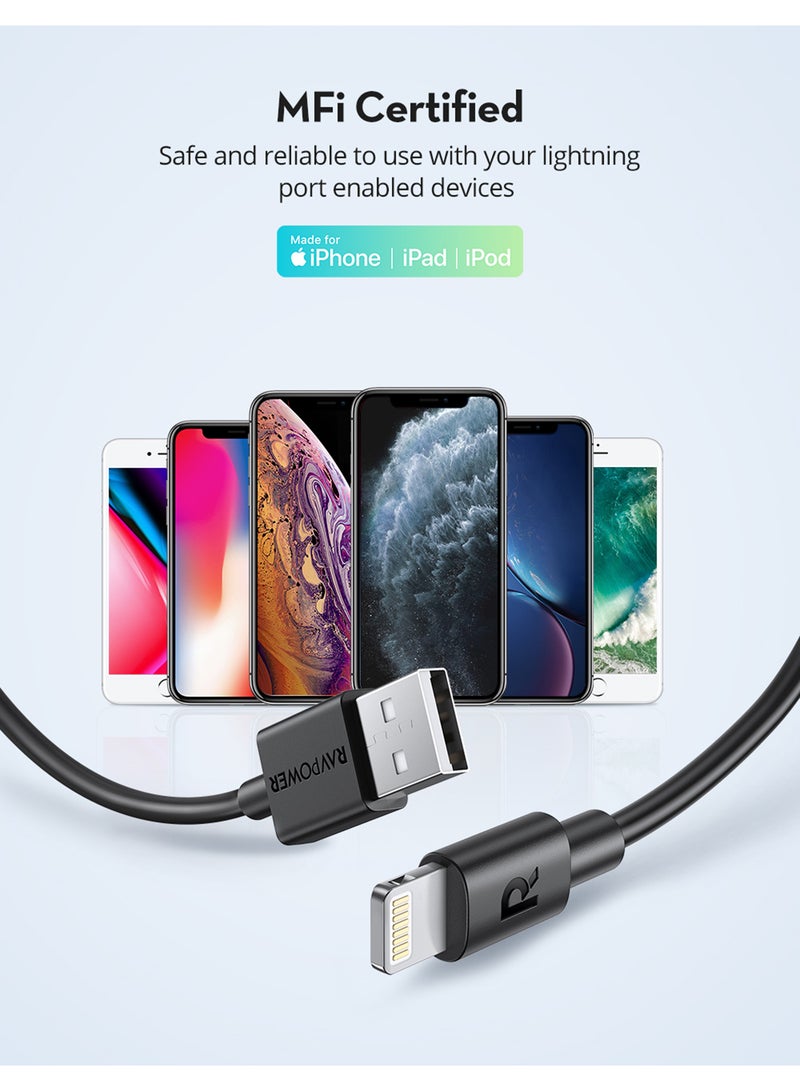راف باور كابل USBA-Lightning بطول 1 متر RP-CB1014 (رأس Lightning C89) - Image 4