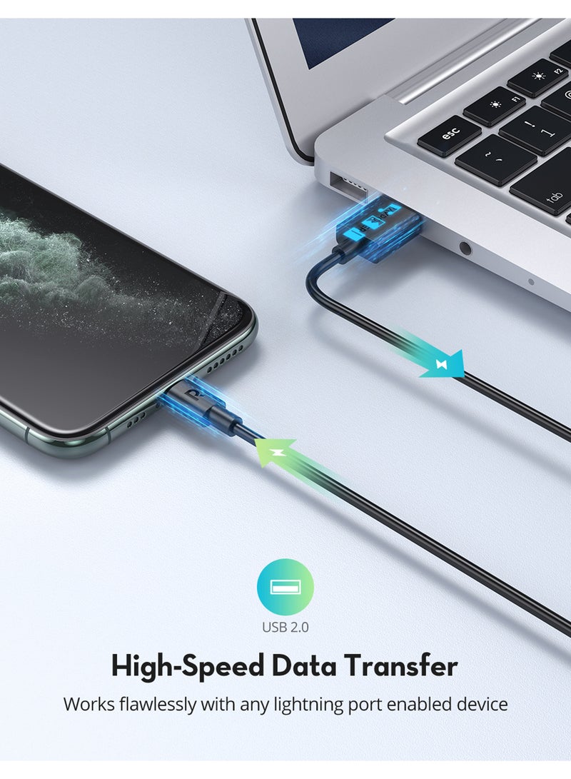 راف باور كابل USBA-Lightning بطول 1 متر RP-CB1014 (رأس Lightning C89) - Image 5