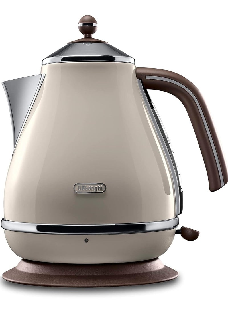 De'Longhi - Icona Vintage Electric Kettle 1.7 L 2000 W KBOV2001.BG Beige - Image 1