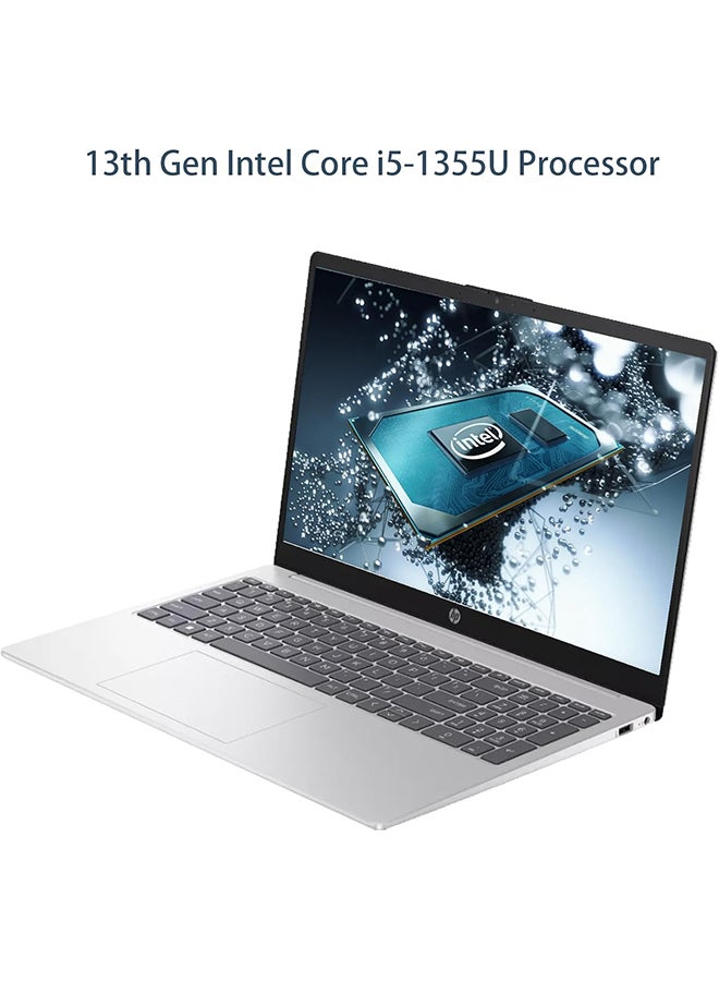 HP (Upgraded Version) Laptop With 15.6-Inch Display, Core i5-1335U Processor/16GB RAM/512GB SSD/Intel Iris XE Graphics/Windows 11 Home + 32GB USB FLASH English silver  - Image 2
