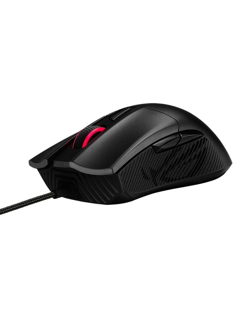 ASUS P507 ROG Gladius II Core Lightweight, Ergonomic, Wired Optical USB Gaming Mouse with 6200-DPI Sensor, ROG-Exclusive Switch-Socket Design and Aura Sync Lighting - Black - Image 4