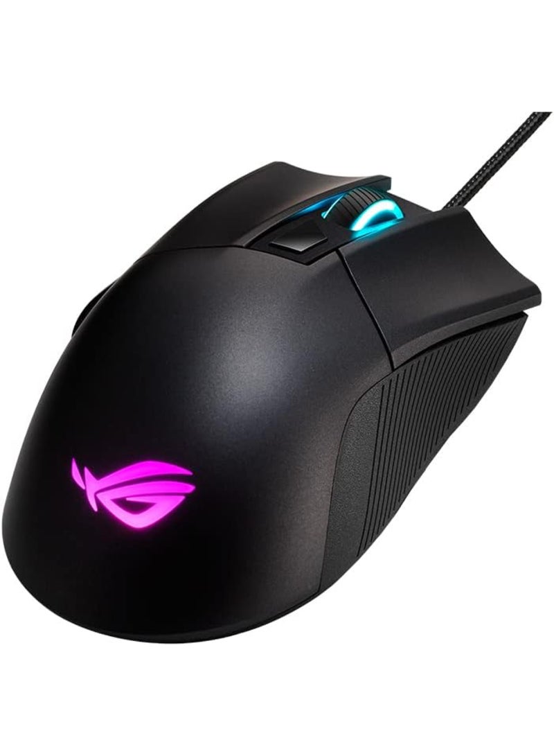 ASUS P507 ROG Gladius II Core Lightweight, Ergonomic, Wired Optical USB Gaming Mouse with 6200-DPI Sensor, ROG-Exclusive Switch-Socket Design and Aura Sync Lighting - Black - Image 5