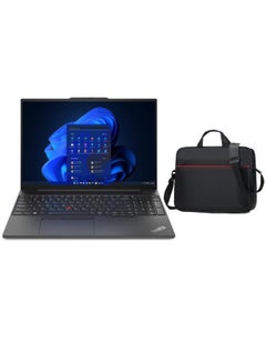 Renewed Newest ThinkPad E16 (Upgraded Version) Laptop With 16-Inch Touchscreen Display, Core i7-1355U Processor/40GB RAM/1TB SSD/Intel Iris XE Graphics/Windows 11 Pro + Bag English Black