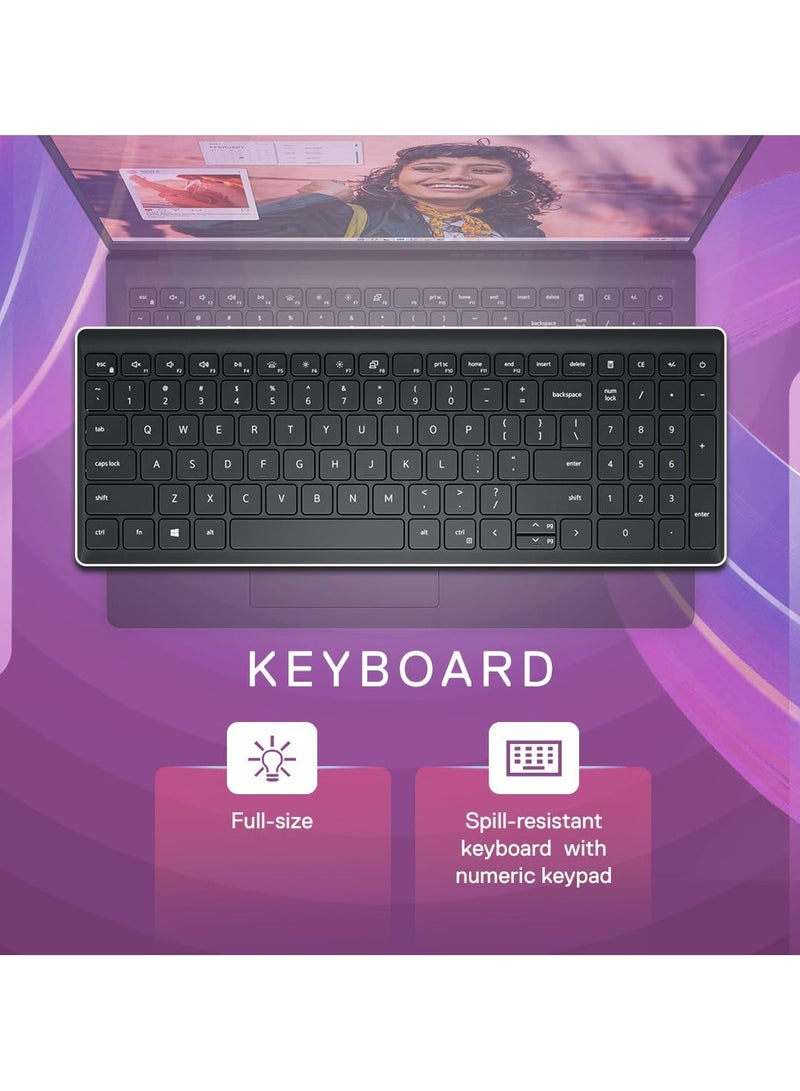 ديل (Upgraded Version) 2024 Inspiron 3530 Think & Light Laptop With 15.6-Inch Display Touch Screen, Core i5 Processor/32GB RAM/1 TB SSD/Intel Iris XE Graphics/Windows 11 + Bag English/Arabic Black English/Arabic Black - Image 5