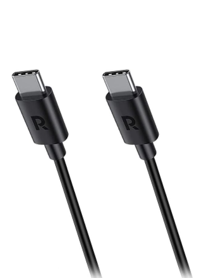 RAVPOWER - RP-CB1021 Type-C To Type-C Cable 1M TPE Black - Image 1