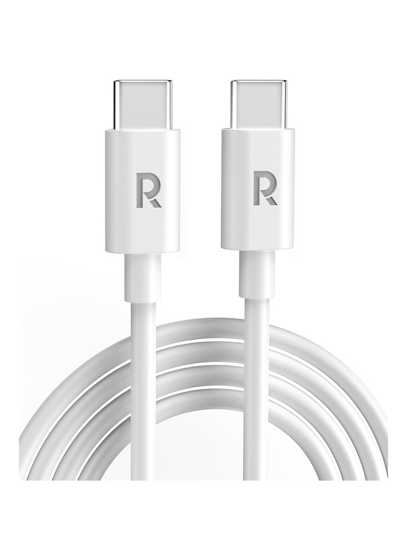 RAVPOWER - RP-CB1021 Type-C To Type-C Cable 1M TPE White - Image 1