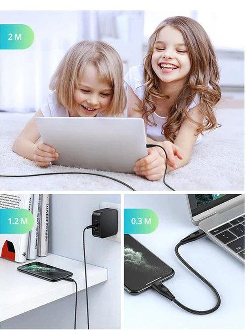راف باور - كابل RP-CB1033 3 في 1 من النوع A إلى Micro+Type C+Lightning - Image 1