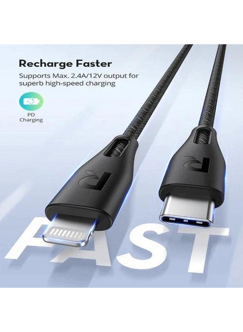 راف باور - كابل RP-CB1033 3 في 1 من النوع A إلى Micro+Type C+Lightning - Image 1