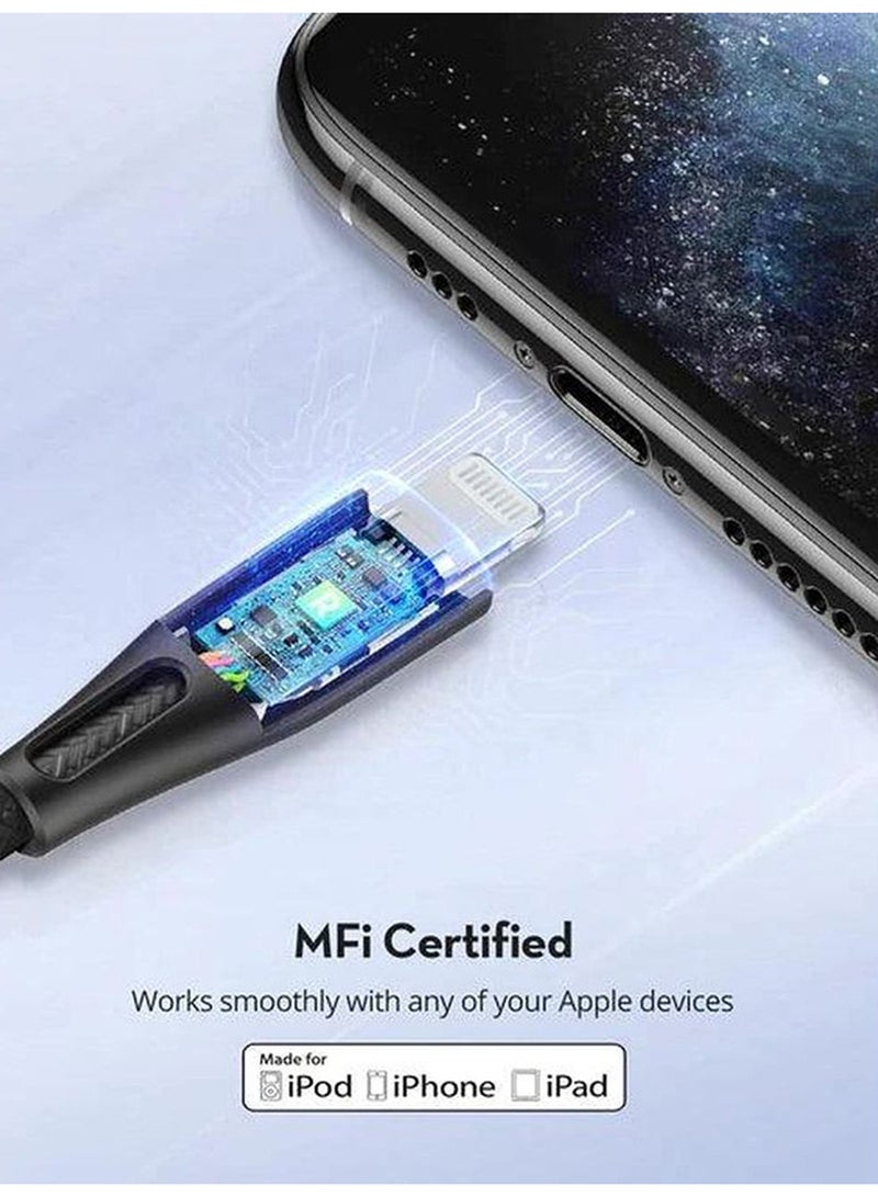 راف باور - كابل RP-CB1033 3 في 1 من النوع A إلى Micro+Type C+Lightning - Image 1