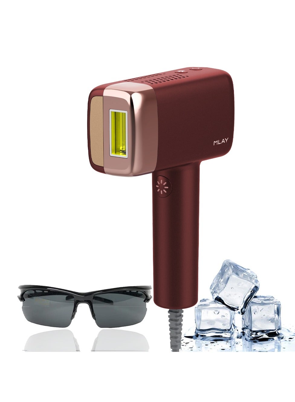 MLAY T14 IPL Laser Hair Removal Machine with Ice Cooling Function / Red Red 