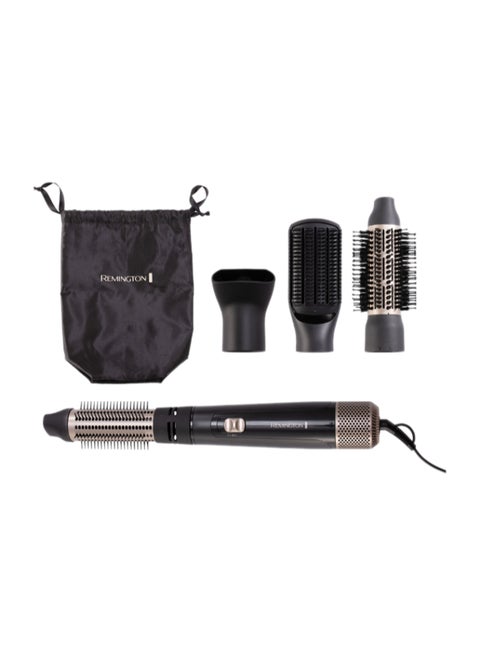 Blow and Dry Caring Air Styler - Hair Dryer, Hot Brush and Hair Curler for Mid to Long Length Hair, 4 Attachments, 1000 Watts, AS7500 - Black Black