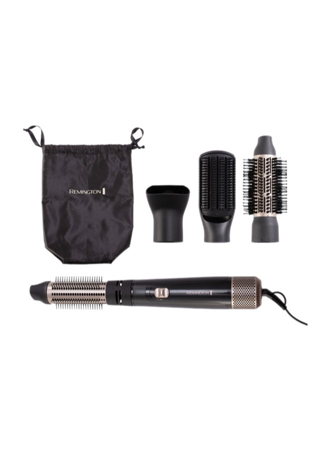 REMINGTON Blow and Dry Caring Air Styler - Hair Dryer, Hot Brush and Hair Curler for Mid to Long Length Hair, 4 Attachments, 1000 Watts, AS7500 - Black Black  - Image 2