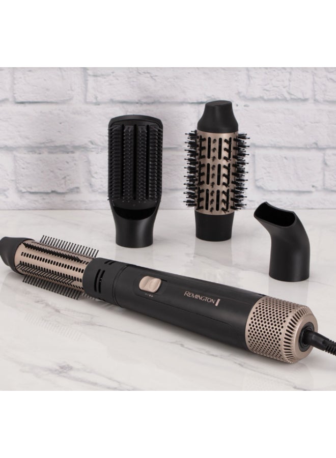REMINGTON Blow and Dry Caring Air Styler - Hair Dryer, Hot Brush and Hair Curler for Mid to Long Length Hair, 4 Attachments, 1000 Watts, AS7500 - Black Black  - Image 4