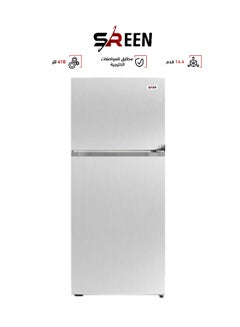 SREEN Double Door Refrigerator - 410 Liters - 14.4 Feet - Silver - SRTM533NFS SRTM533NFS Silver  - Image 1