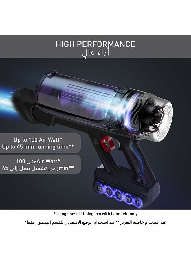 Tefal TEFAL Cordless Vacuum Cleaner | XForce Flex 9.60 Allergy | 100 Air W | Up to 45min | Flex Technology | Auto Speed | Digital Display | Power LED Vision | Black & purple | 2 Years Warranty | TY2039HO 0.44 L 250 W TY2039HO Black & purple  - Image 3