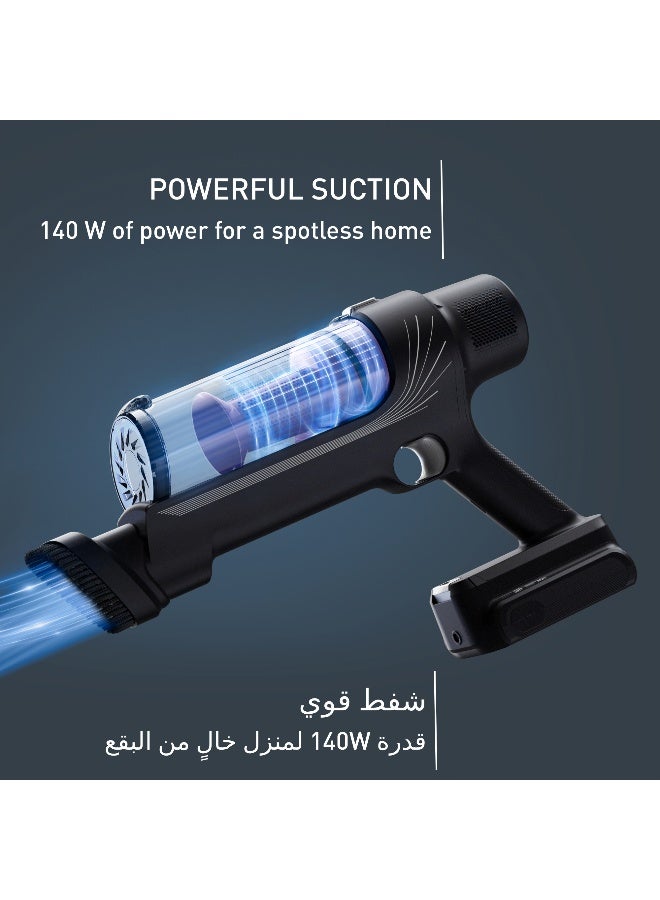 تيفال مكنسة كهربائية بدون سلك من تيفال | X-PERT 7.60 | 140 واط | حتى 45 دقيقة | قوية | خفيفة الوزن للغاية | بطارية طويلة الأمد | رؤية LED قوية | بنفسجي | ضمان لمدة سنتين | TY6A35HO - Image 3