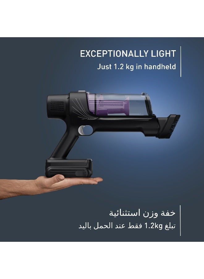 تيفال مكنسة كهربائية بدون سلك من تيفال | X-PERT 7.60 | 140 واط | حتى 45 دقيقة | قوية | خفيفة الوزن للغاية | بطارية طويلة الأمد | رؤية LED قوية | بنفسجي | ضمان لمدة سنتين | TY6A35HO - Image 4