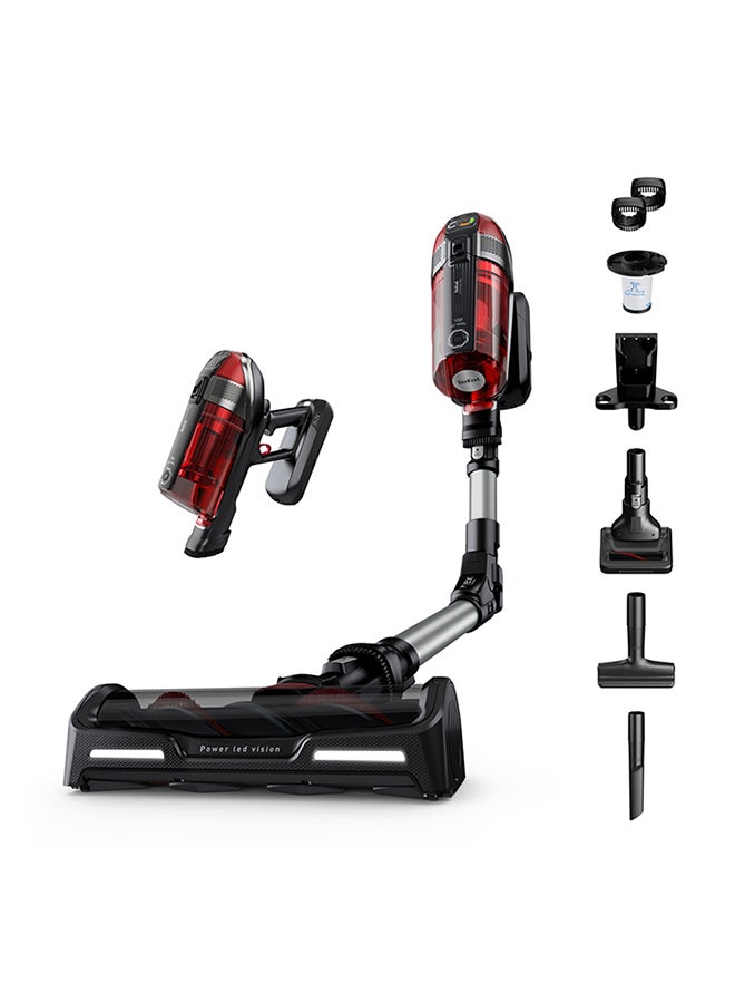 Tefal TEFAL Cordless Vacuum Cleaner | X-Force Flex 12.60 | 150 Air W | Up to 45min | Flex Technology | LED Lights | Digital Display | High Filtration | Auto Speed | Black & Red | 2 Years Warranty| TY98A2GO 0.9 L 350 W TY98A2GO Black & Red  - Image 1