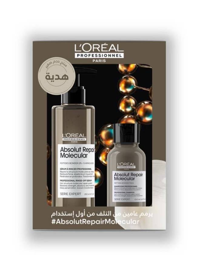 L'Oréal Professionnel Absolut Repair Molecular Rinse-off Serum + Shampoo Travel Size 100 ml 