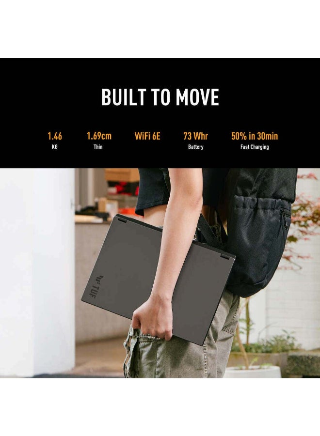 أسوس كمبيوتر محمول TUF GAMING A14 FA401WV-RG011W بشاشة 2.5K مقاس 14 بوصة ومعالج AMD RYZEN AI 9 HX370 وذاكرة وصول عشوائي 32 جيجابايت ومحرك أقراص SSD سعة 2 تيرابايت وبطاقة رسومات Nvidia GeForce RTX 4060 سعة 8 جيجابايت ونظام تشغيل Windows 11 - Image 4