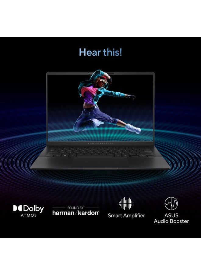 ASUS - Vivobook S 14 OLED S5406MA-OLEDU711WB (Upgraded Version) Laptop With 14-Inch Display,Core Ultra 7 155H Processor/16GB RAM/1TB SSD/Intel Arc Graphics/Windows 11 English/Arabic Neutral Black - Image 1