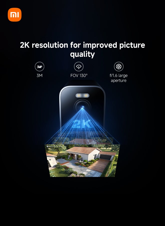 Xiaomi Outdoor Camera BW300 | 3MP 2K HD Full Color | Full-Colour Night Vision | 4900mAh Battery | IP67 Dust And Water Resistance | Two-Way Audio - Image 4