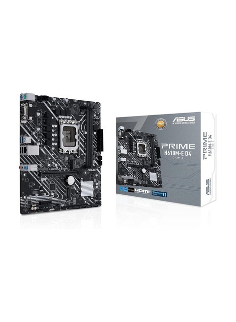 Prime H610M-E D4-CSM LGA 1700(Intel® 12th&13th Gen) mATX Commercial Motherboard (PCIe 4.0,DDR4,2xM.2 Slots,1Gb LAN,DisplayPort/HDMI/D-Sub,USB 3.2 Gen 1 Ports,COM Header, RGB Header,ACCE)