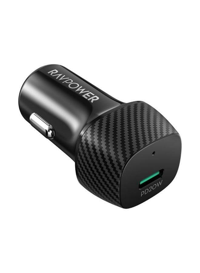 RAVPOWER 20W Car Charger C Black  - Image 2