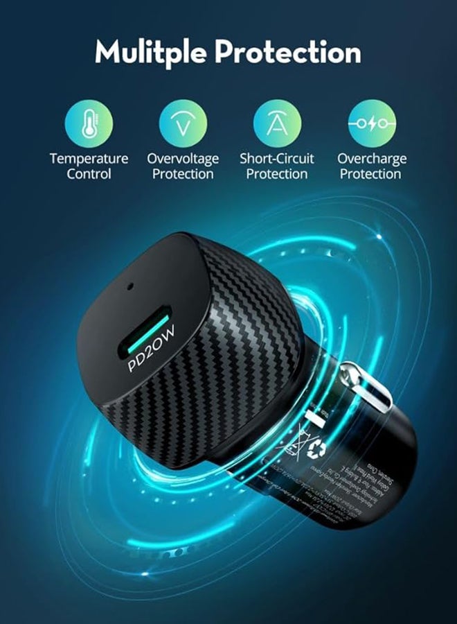 RAVPOWER 20W Car Charger C Black  - Image 3